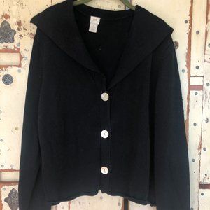 J Jill Black Button Sweater - Great condition!